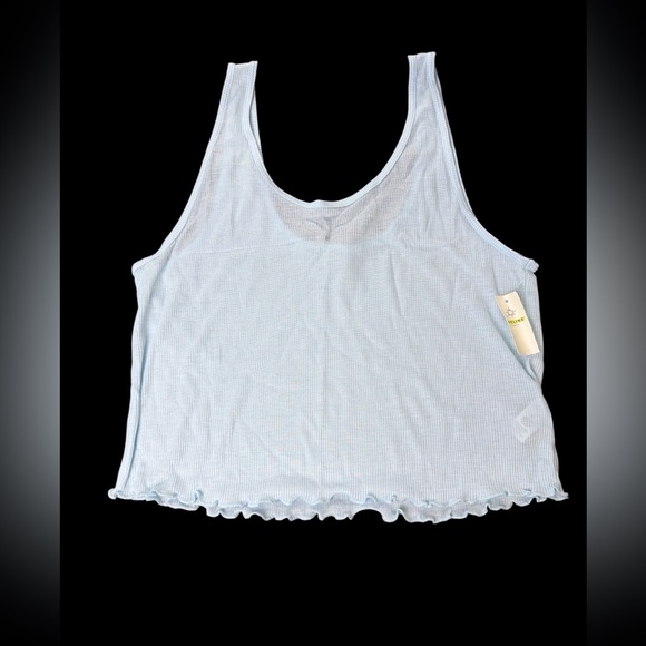 aerie Tops - Offline by Aerie Light Blue Ribbed Tank Top